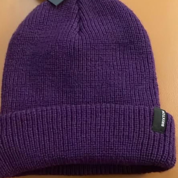 BRAND NEW unisex brixton purple winter snow beanie toque hat - Picture 4 of 4